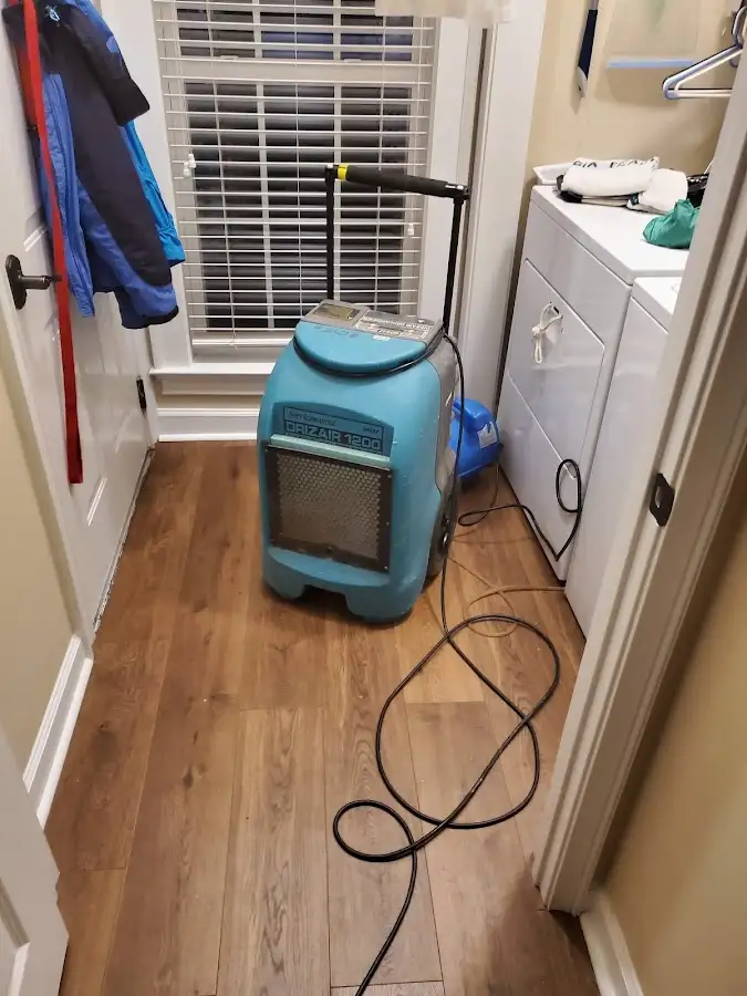 Commercial dehumidifier deployed for Flood Damage Cleanup in Crawfordsville